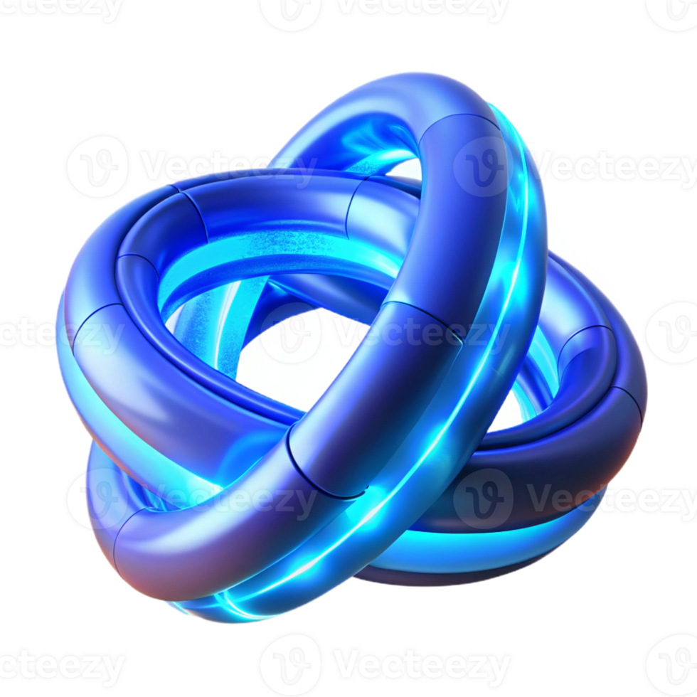 magnificent classic A Series of Interconnected Glowing Rings exclusive png