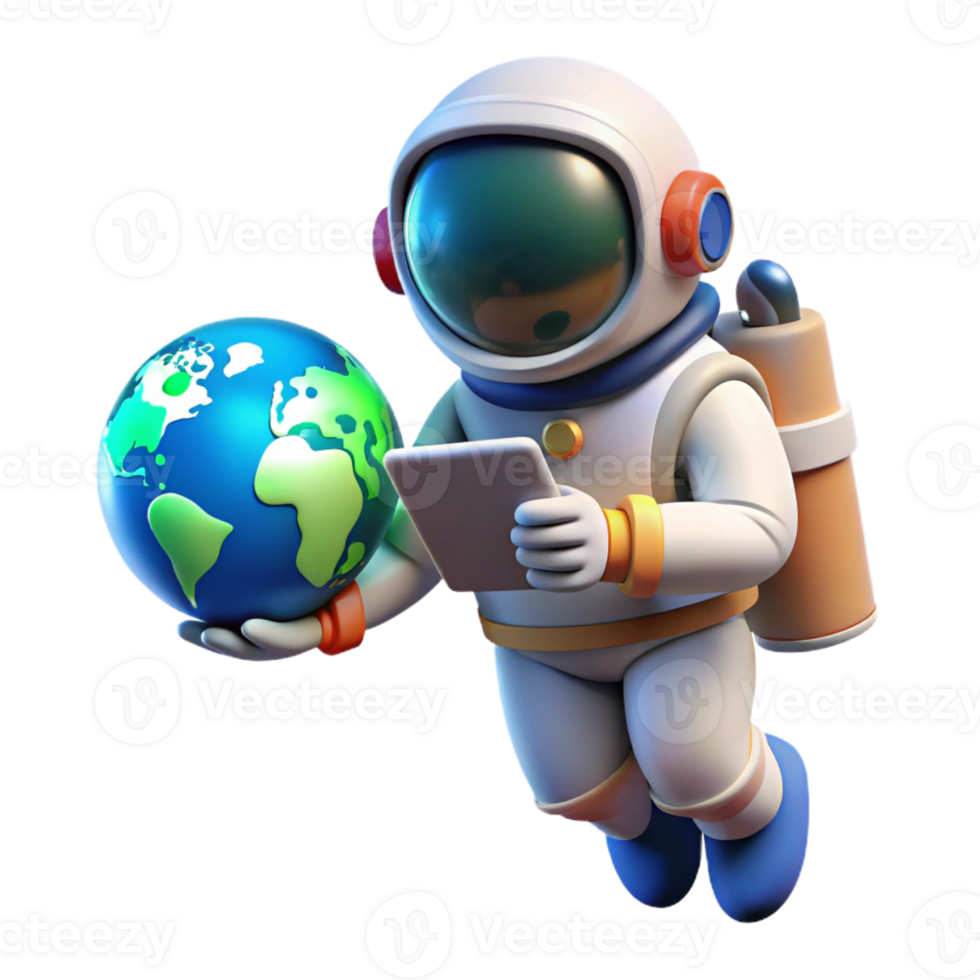 serene modern A Lone Astronaut Floating in Space Holdi exclusive png