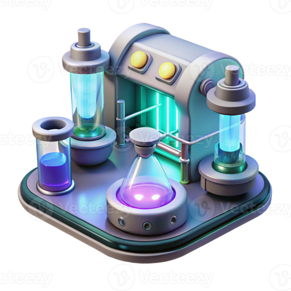 impressive traditional A Futuristic Laboratory with Glowing Test original png