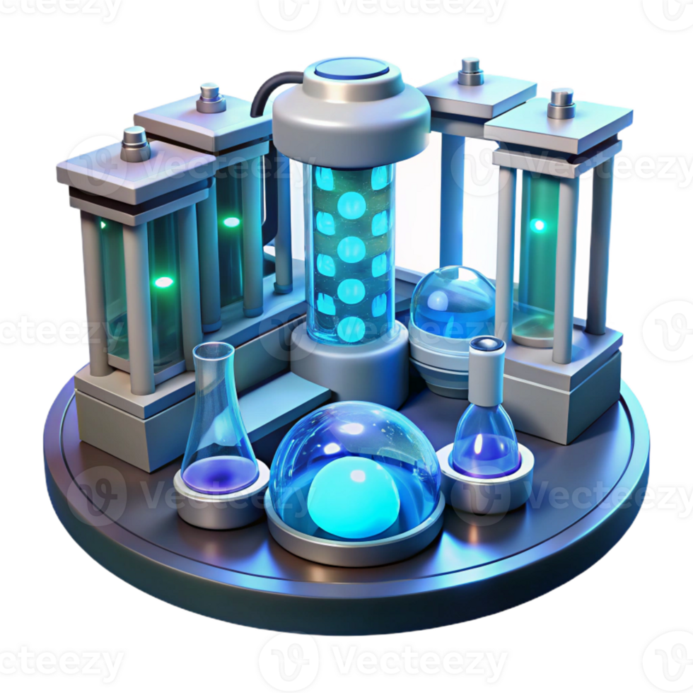beautiful abstract A Futuristic Laboratory with Glowing Test professional png