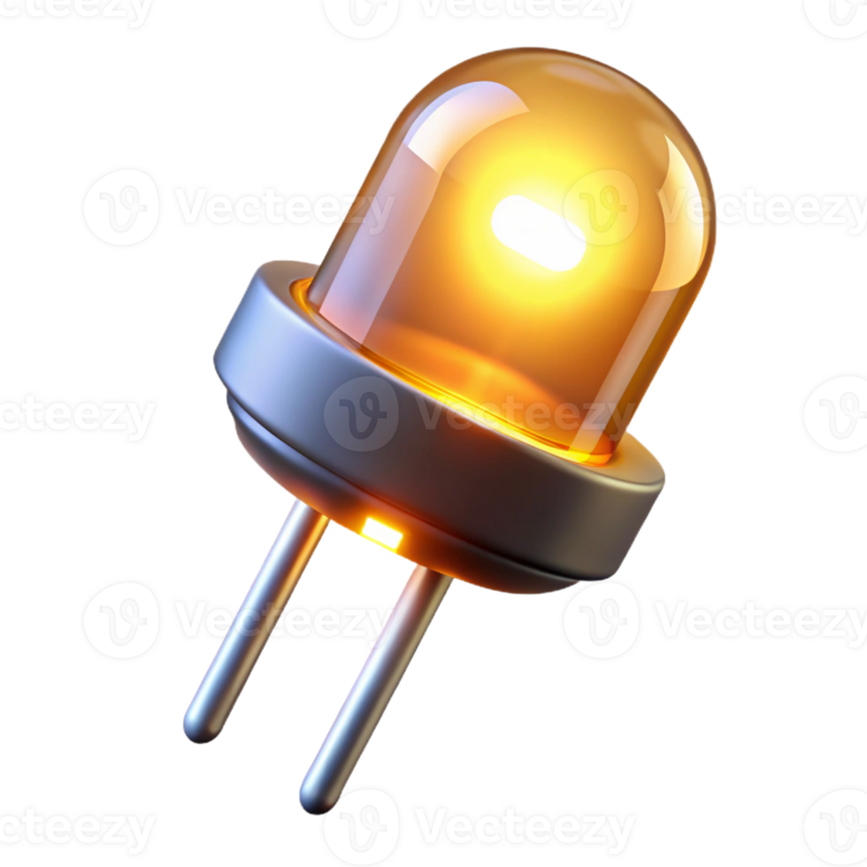 dramatic classic A Single Glowing Transistor Emitting a Bri 4K png