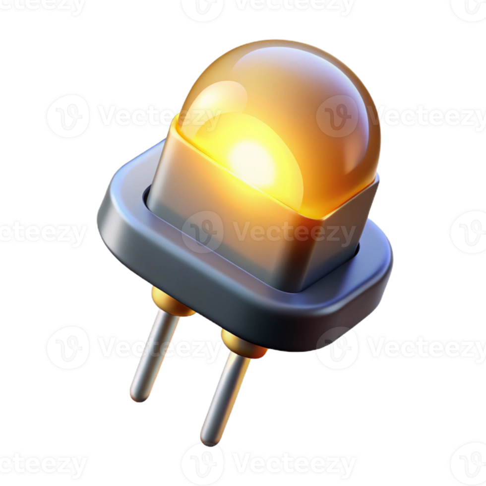 serene vintage A Single Glowing Transistor Emitting a Bri 4K png