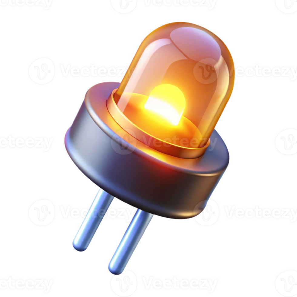 dramatic artistic A Single Glowing Transistor Emitting a Bri detailed png