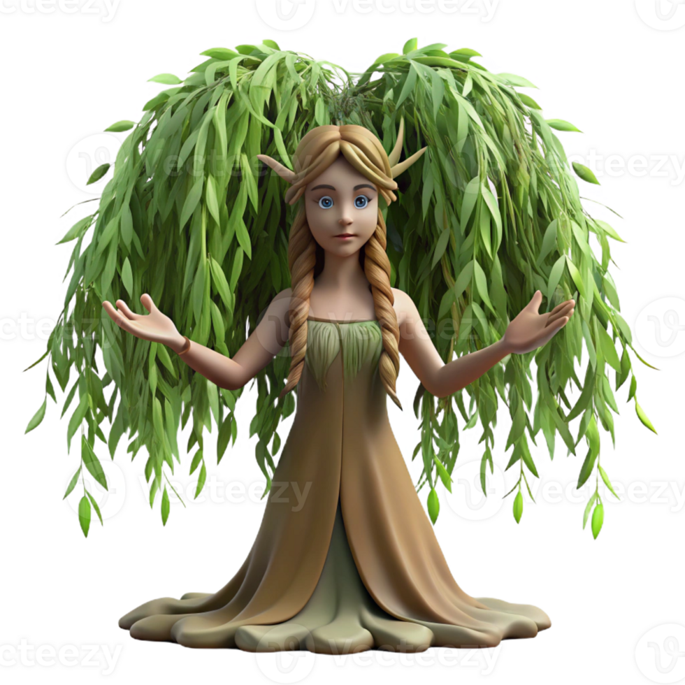 elegant classic A Serene Dryad Emerging from a Giant Wil professional png