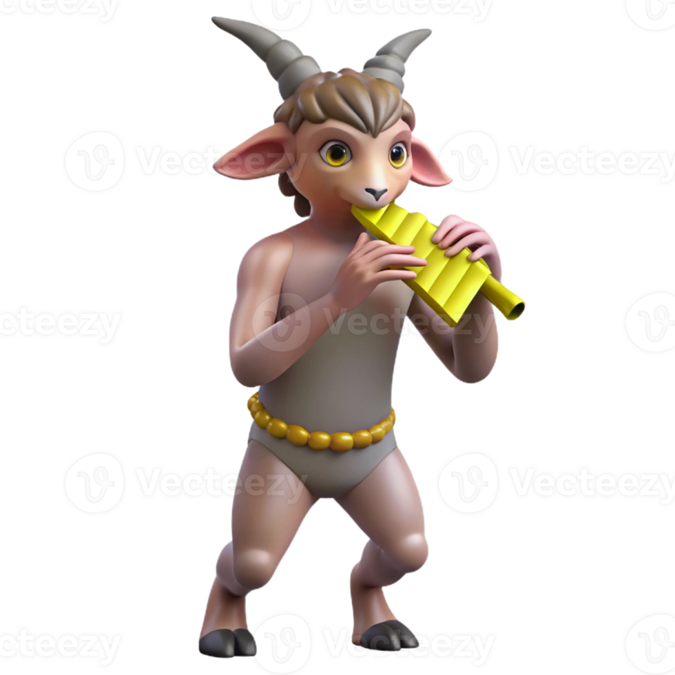 dramatic artistic A Curious Satyr Playing a Pan Flute Dap exclusive png