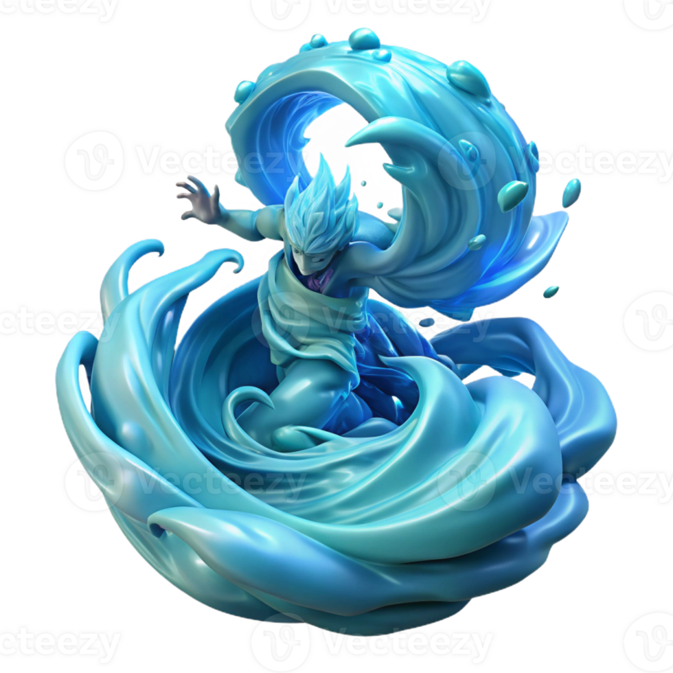 wonderful contemporary A Powerful Elemental Spirit Made of Swirli premium png