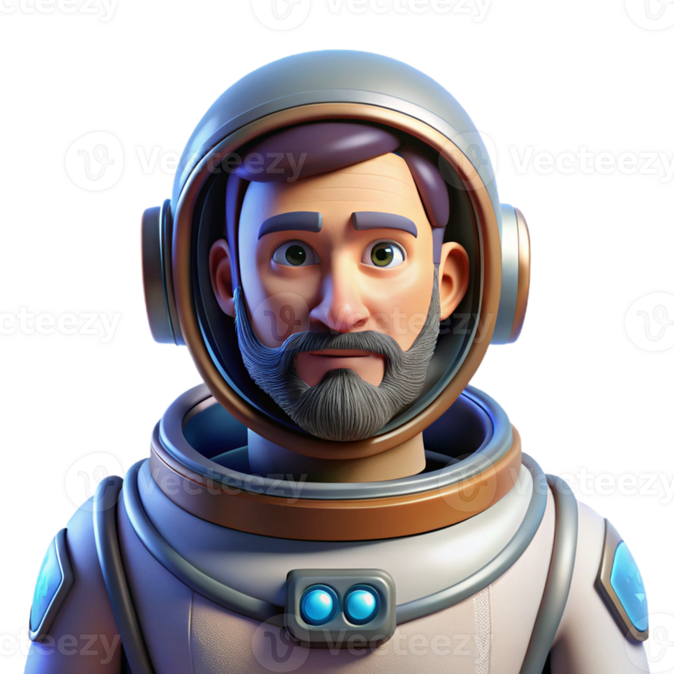 dramatic classic Portrait of a Seasoned Astronaut in a Spac high quality png