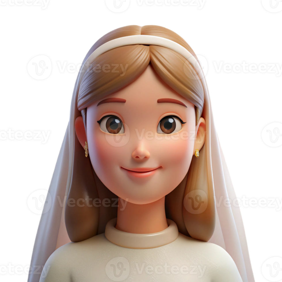 impressive traditional Portrait of a Radiant Bride with a Veil S high resolution png