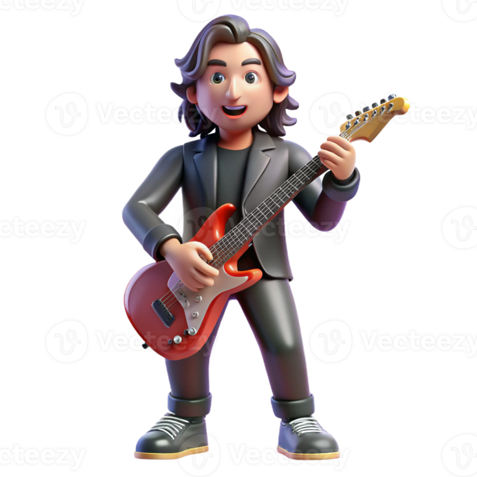impressive minimalist Portrait of a Charismatic Rock Star With professional png