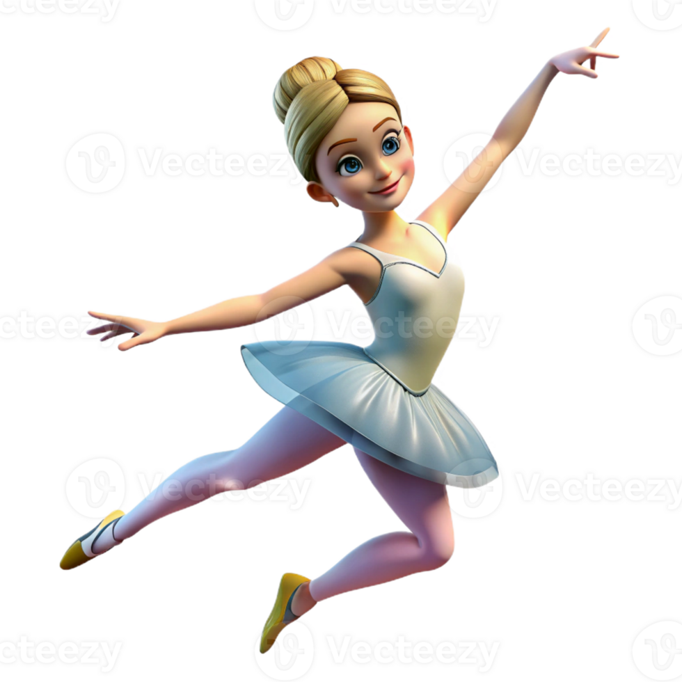 impressive contemporary Portrait of a Graceful Ballerina in Mid Ai genuine png