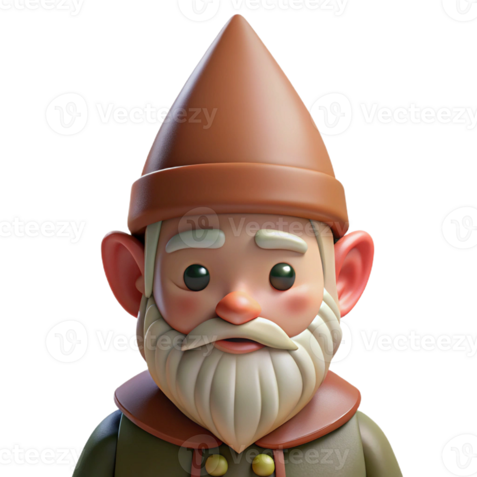 stunning classic Portrait of a Grumpy Gnome with a Pointed exclusive png