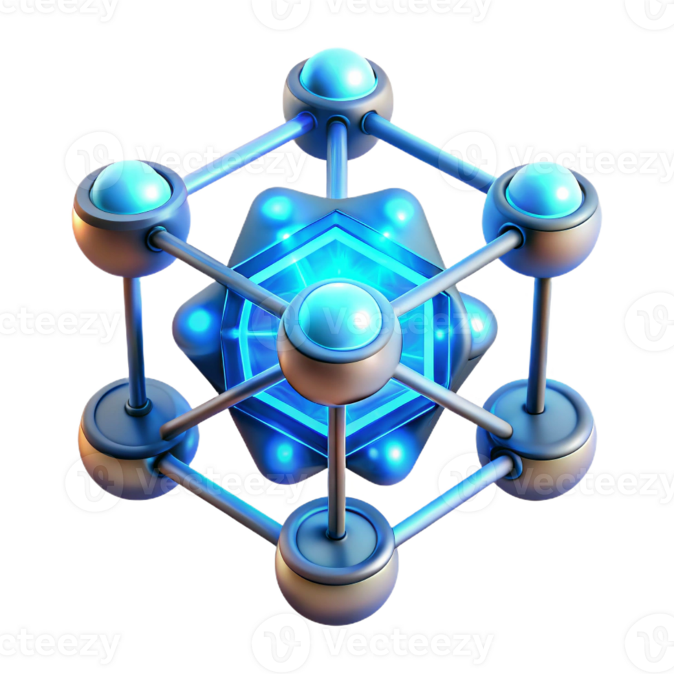 elegant artistic A Network of Interconnected Glowing Circ genuine png