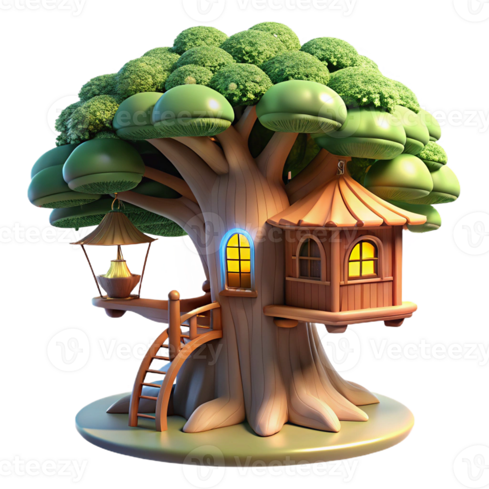 wonderful abstract Treehouse Built Into a Giant Sequoia Tre 4K png