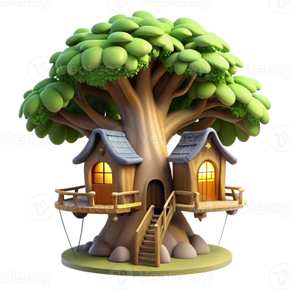 vibrant classic Treehouse Built Into a Giant Sequoia Tre high resolution png