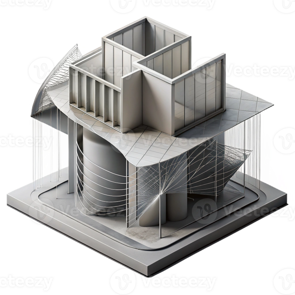 beautiful modern Conceptual Architectural Sketch with Dynam professional png