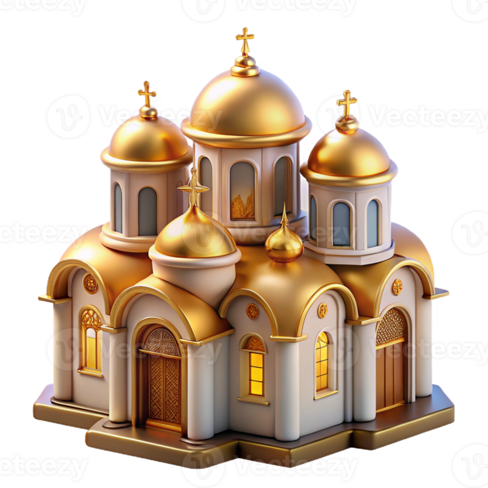 dramatic traditional Byzantine Church with Intricate Mosaics exclusive png