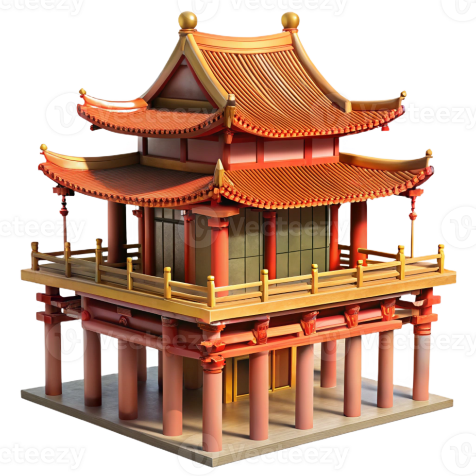 stunning abstract Bamboo Scaffolding Surrounding a Traditi detailed png
