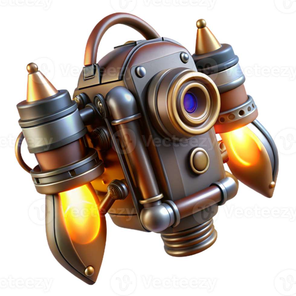 magnificent creative A Steampunk Jetpack with Intricate Thrus exclusive png
