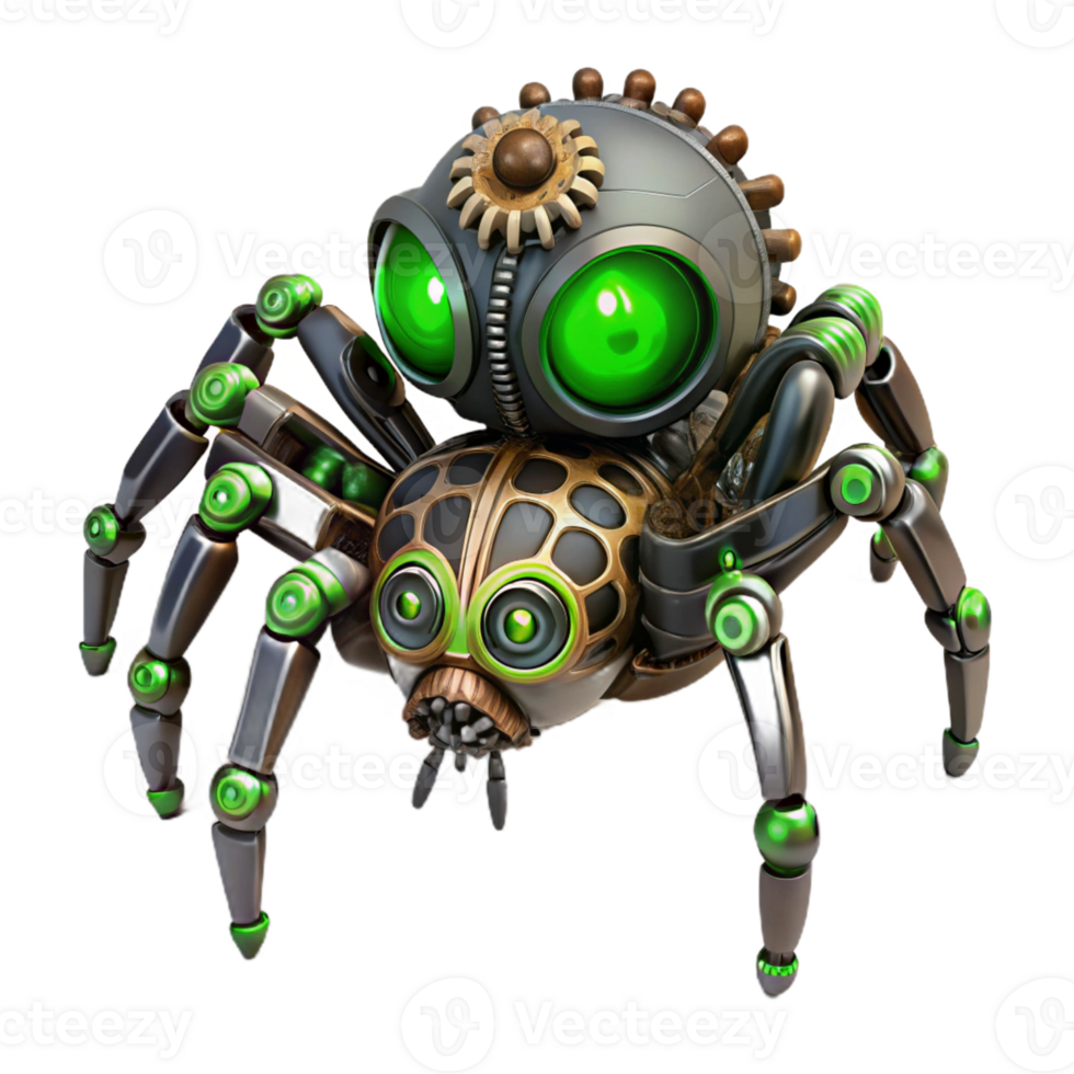 dramatic classic A Steampunk Robotic Spider with Intricat high resolution png
