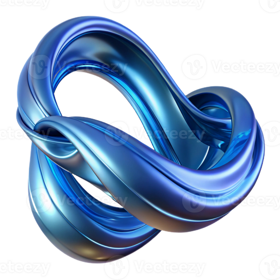 dramatic contemporary Flowing Ribbons of Liquid Mercury Reflec professional png