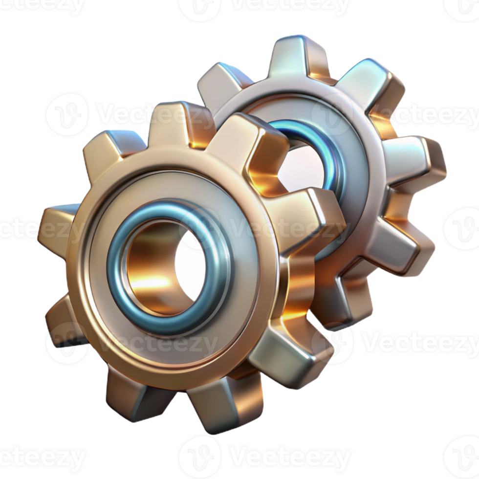 impressive classic Interlocking Gears and Cogs Made of Light high quality png