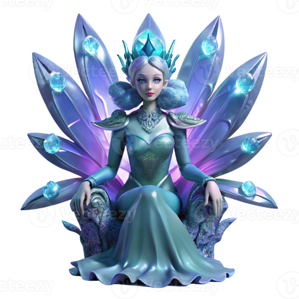 serene artistic A Alien Queen with Flowing B high resolution png