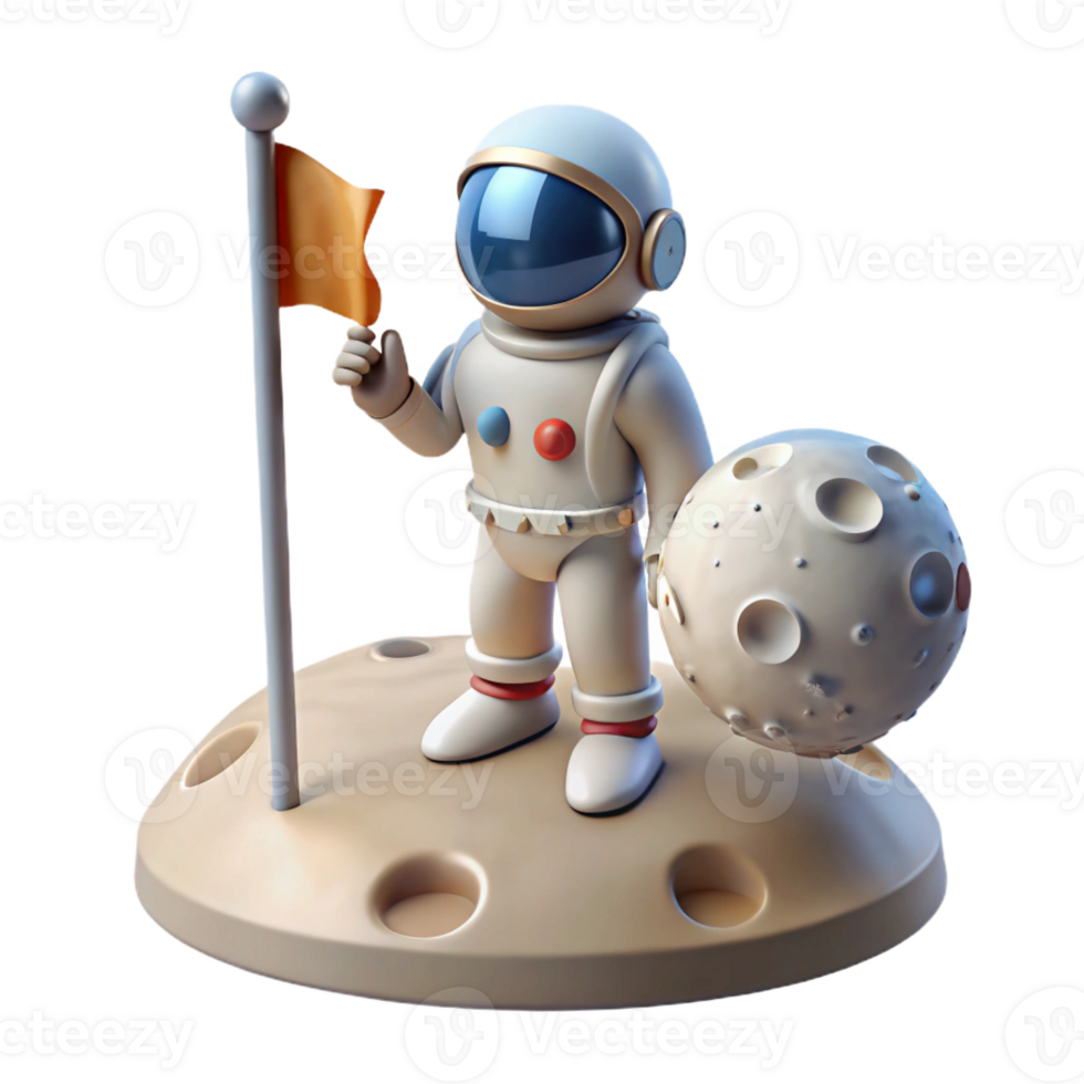 wonderful traditional A Lone Astronaut Planting a Flag on a Des exclusive png
