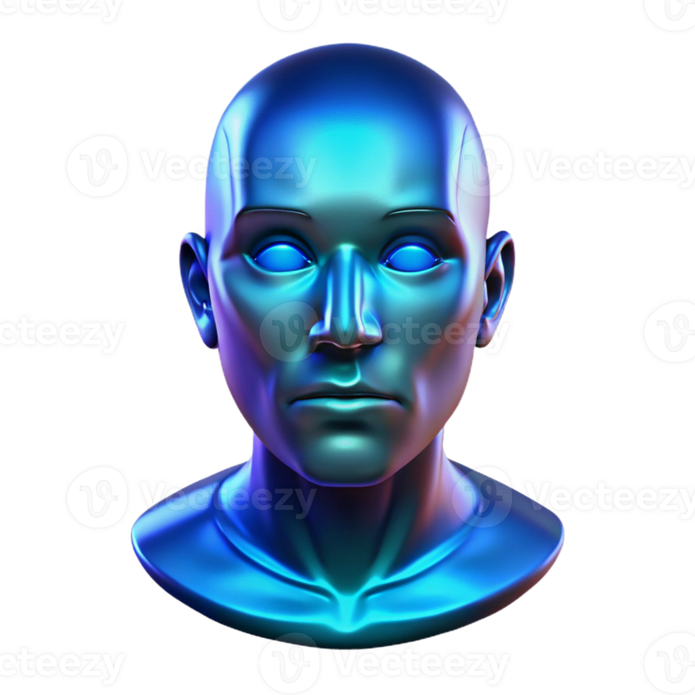 impressive rustic A Holographic Projection of a Human Face 4K png