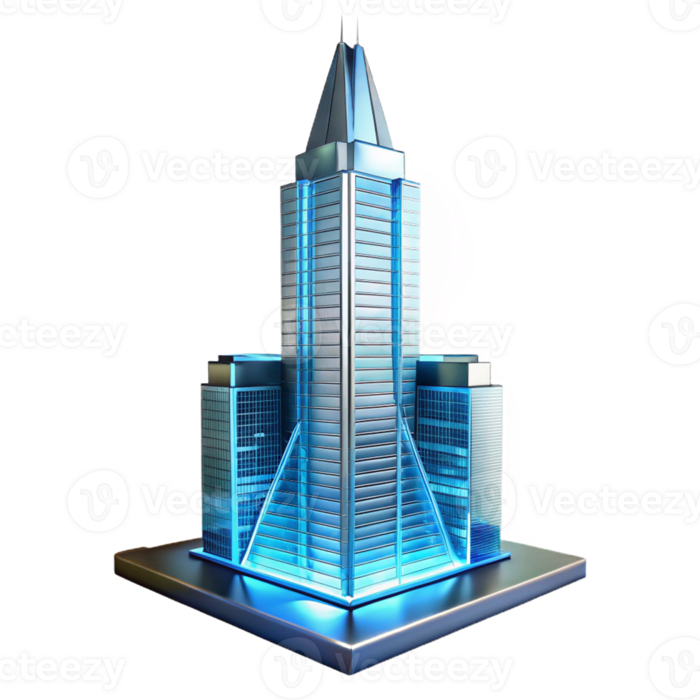 stunning modern A Futuristic Skyscraper Made of Transpar authentic png