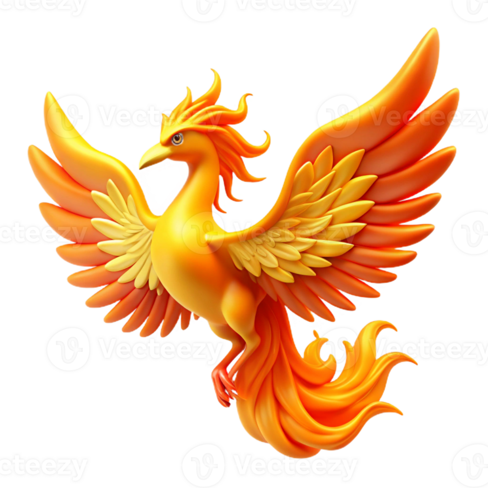magnificent abstract A Graceful Phoenix Rising from Ashes Vibr original png