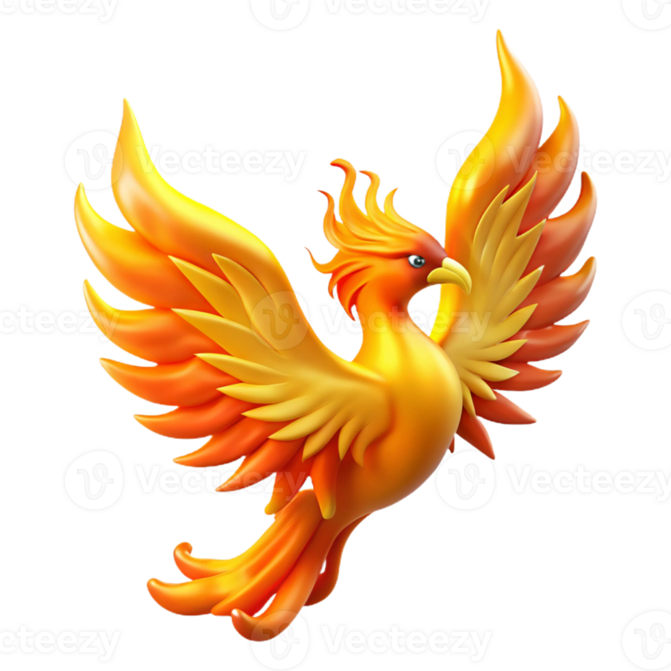 serene traditional A Graceful Phoenix Rising from Ashes Vibr high resolution png