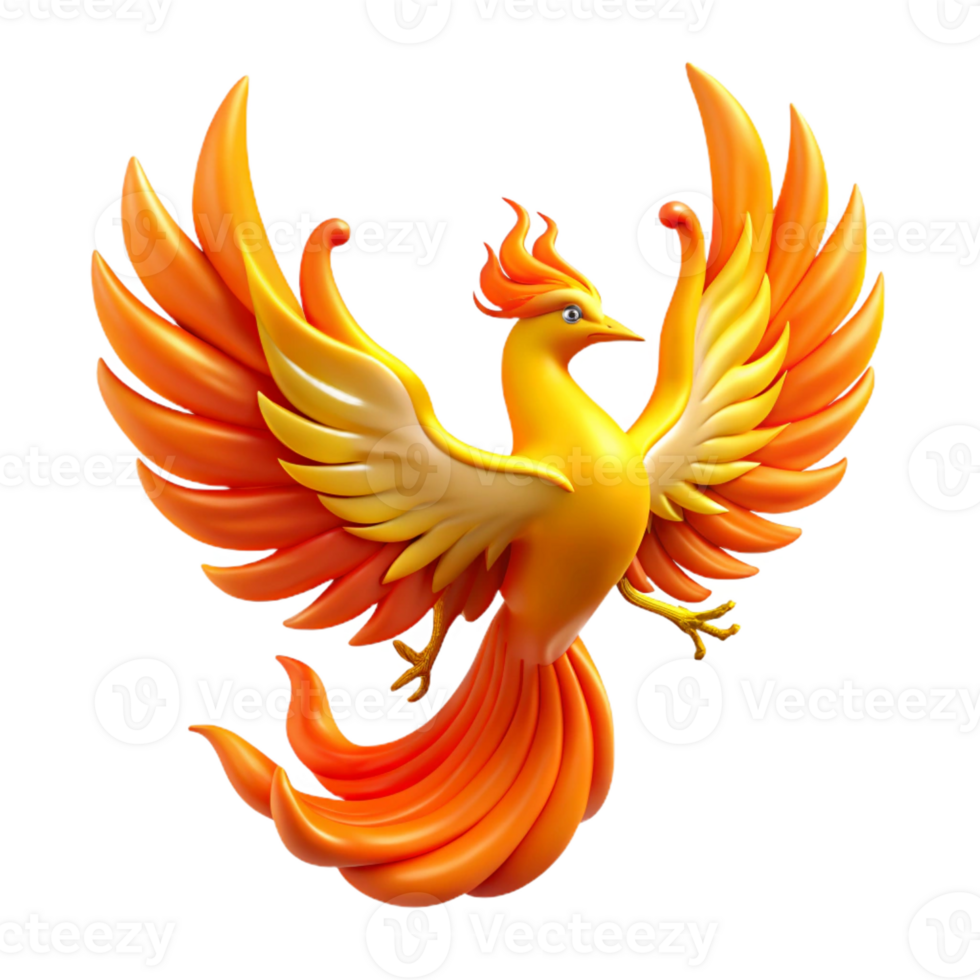 elegant traditional A Graceful Phoenix Rising from Ashes Vibr original png