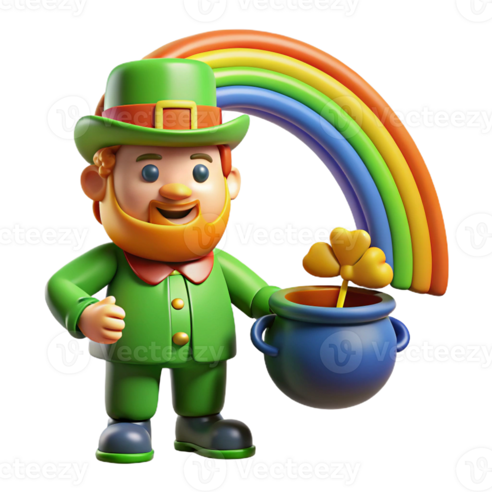 vibrant artistic A Whimsical Depiction of a Leprechaun Gua professional png