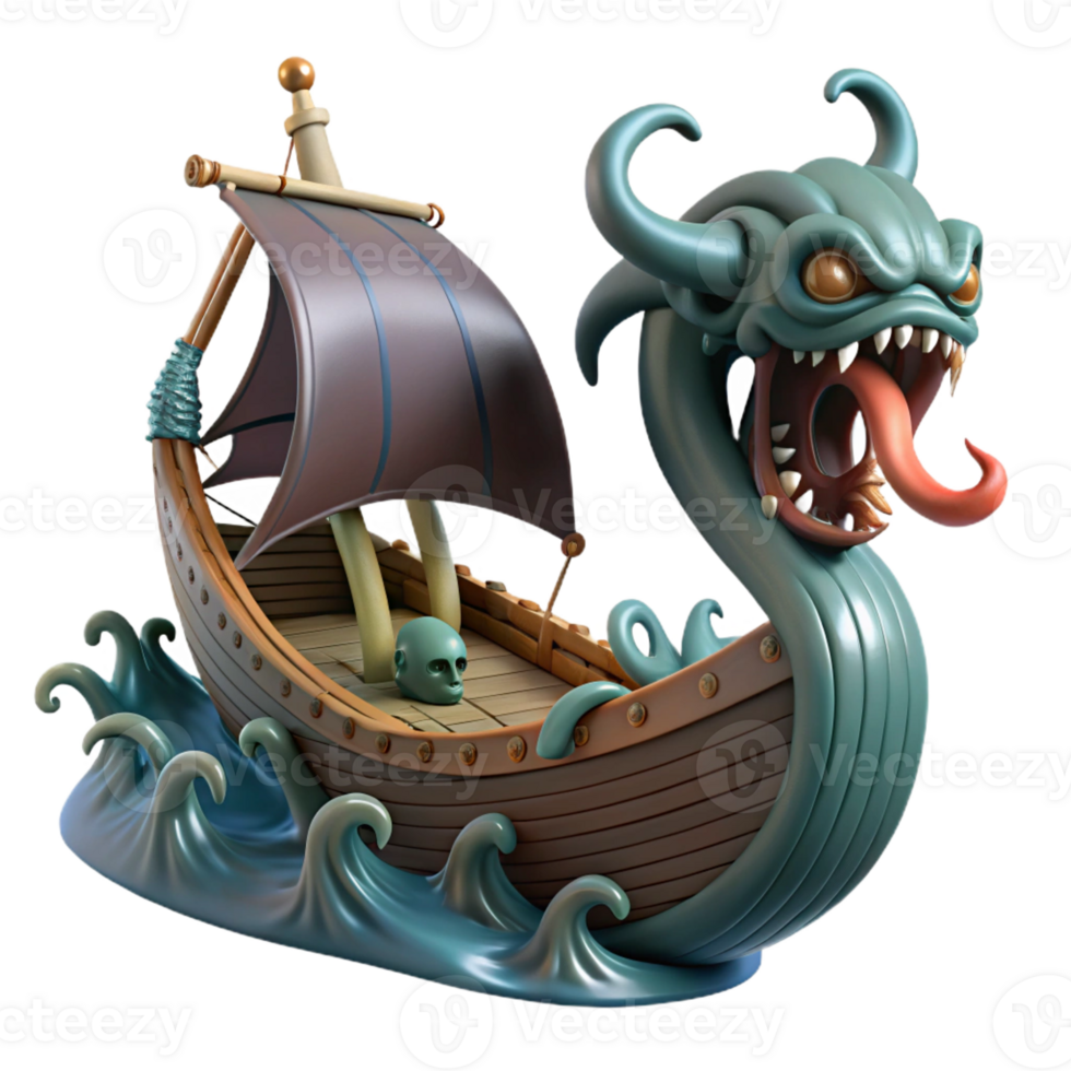 stunning classic A Terrifying Kraken Attacking a Viking Lo genuine png