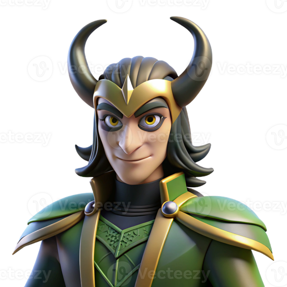 dramatic minimalist A Mischievous Loki Transforming Into a Ra authentic png