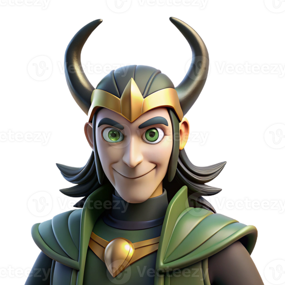 beautiful artistic A Mischievous Loki Transforming Into a Ra genuine png