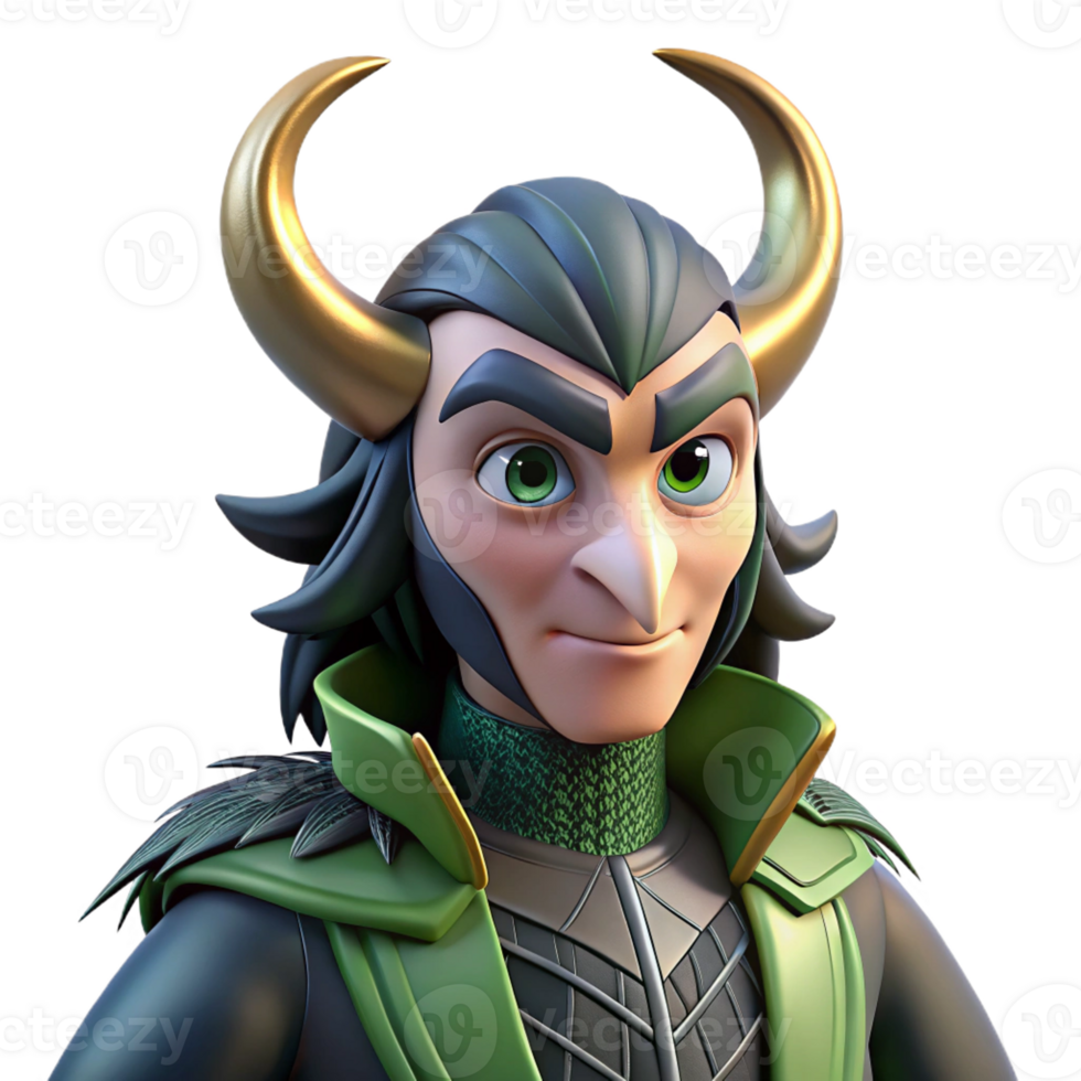 magnificent minimalist A Mischievous Loki Transforming Into a Ra original png