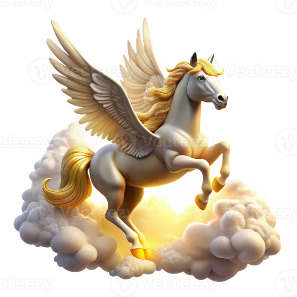 magnificent contemporary A Celestial Pegasus Soaring Through the C 4K png