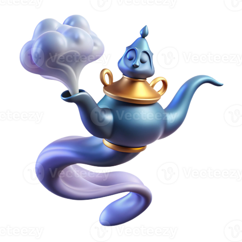 wonderful classic A Powerful Djinn Emerging from a Magic Lam high resolution png