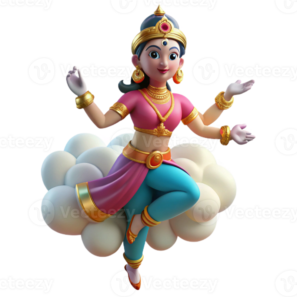 dramatic minimalist A Graceful Apsara a Celestial Dancer Fro professional png