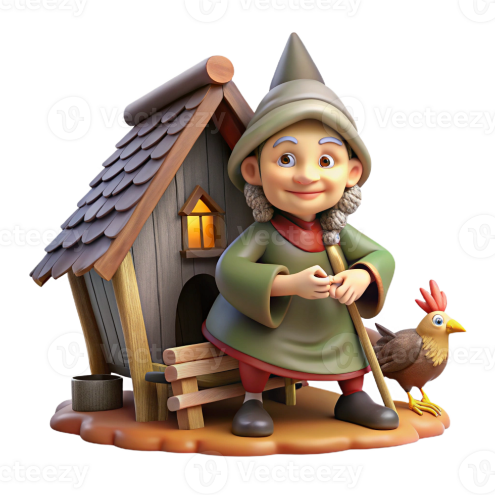 elegant modern A Wise Baba Yaga Residing in Her Hut on Ch genuine png