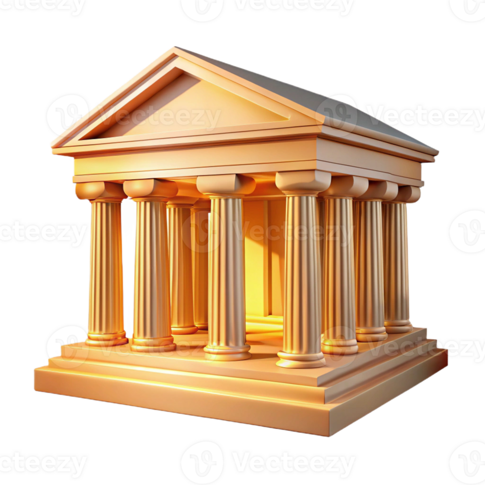 dramatic rustic An Ancient Greek Temple Bathed in Golden professional png
