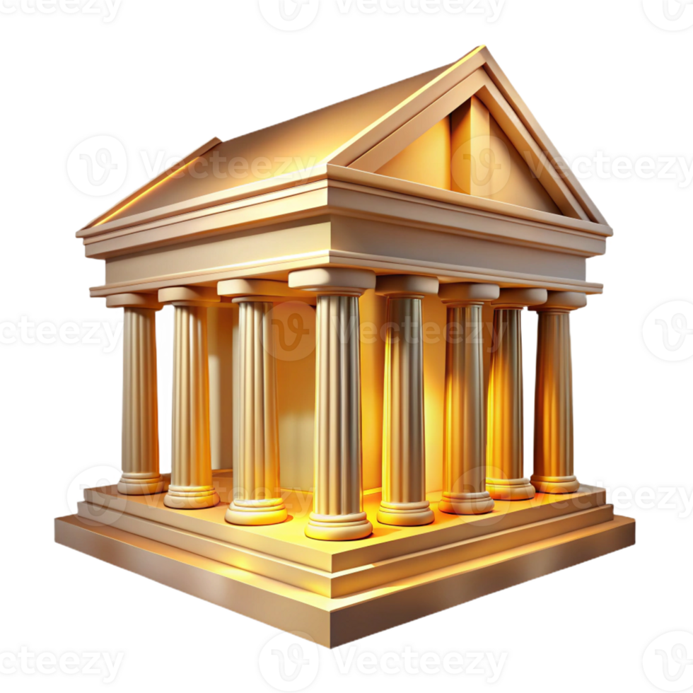 wonderful vintage An Ancient Greek Temple Bathed in Golden authentic png