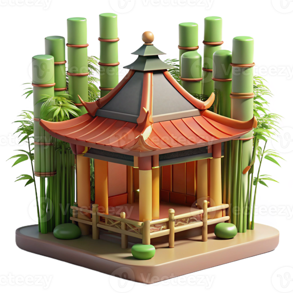 wonderful contemporary A Bamboo Forest Temple Soft Dappled Sunl authentic png