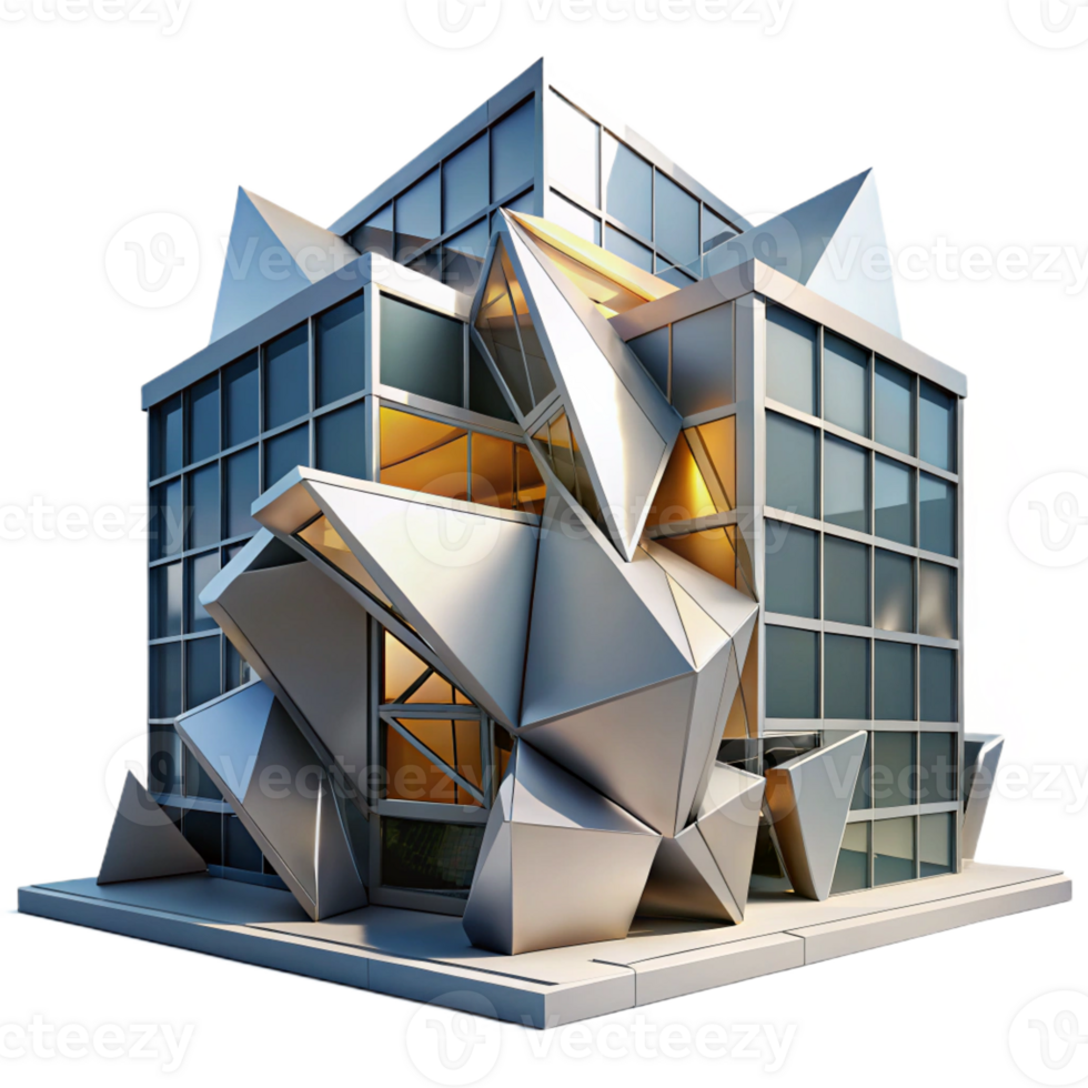 beautiful rustic A Deconstructivist Office Building Sharp premium png