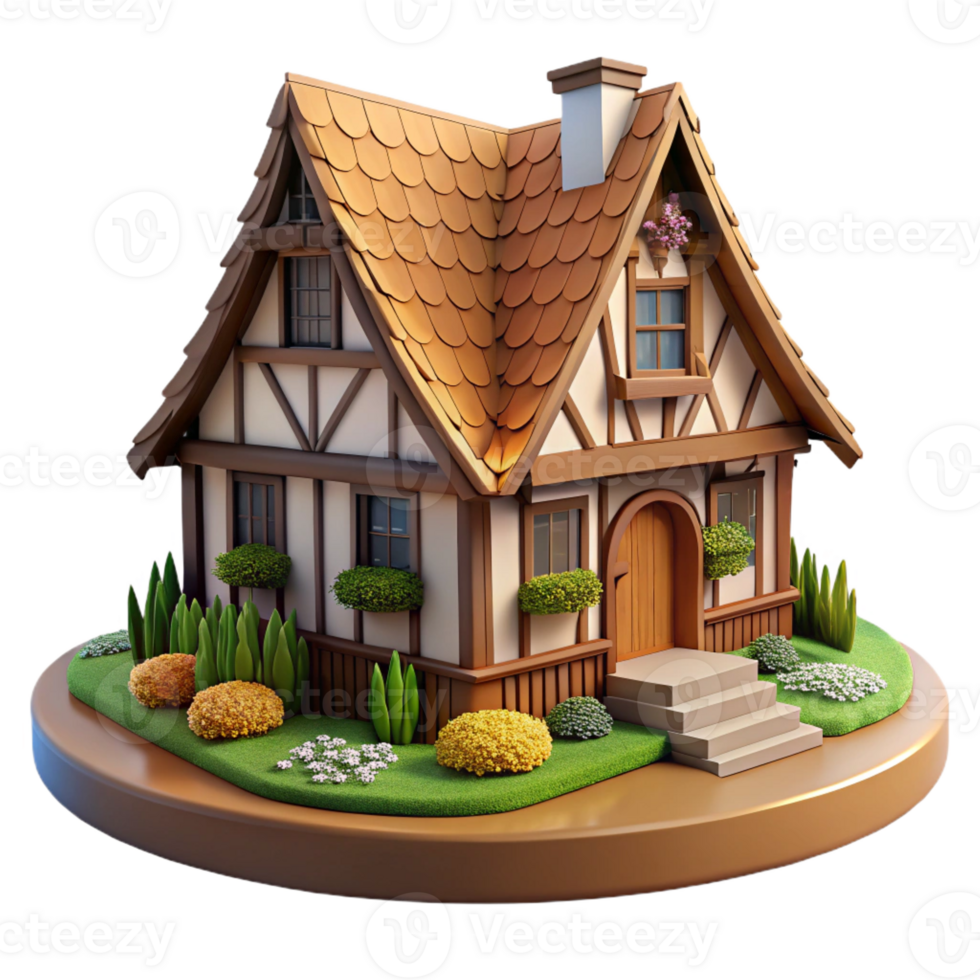 serene artistic A Tudor Cottage Half Timbered Walls That original png