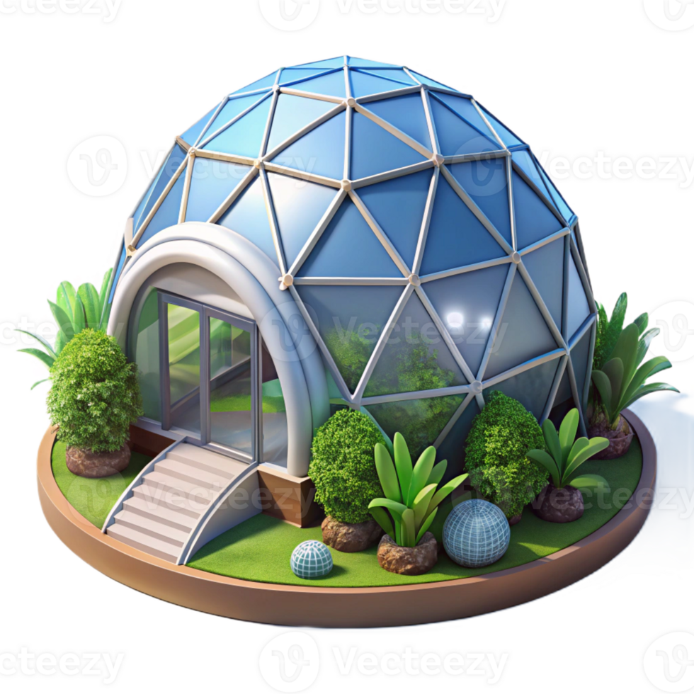 vibrant artistic A Geodesic Dome Futuristic Design Surro exclusive png