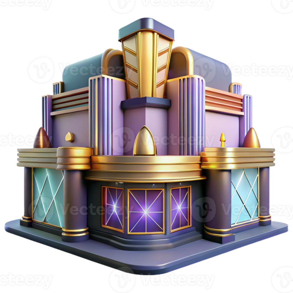 elegant vintage An Art Deco Movie Theater Geometric Patt high resolution png
