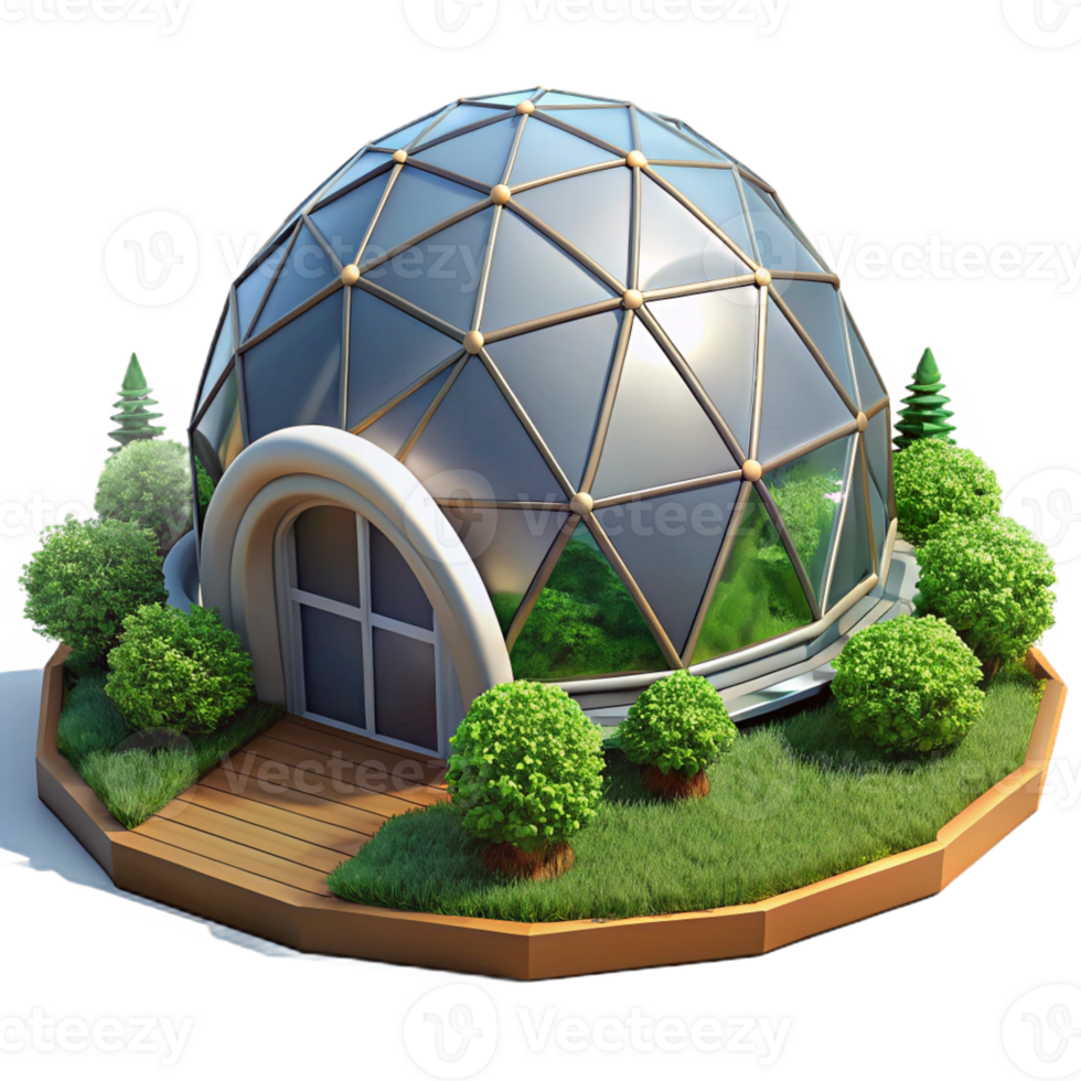 impressive modern A Geodesic Dome Futuristic Design Surro professional png