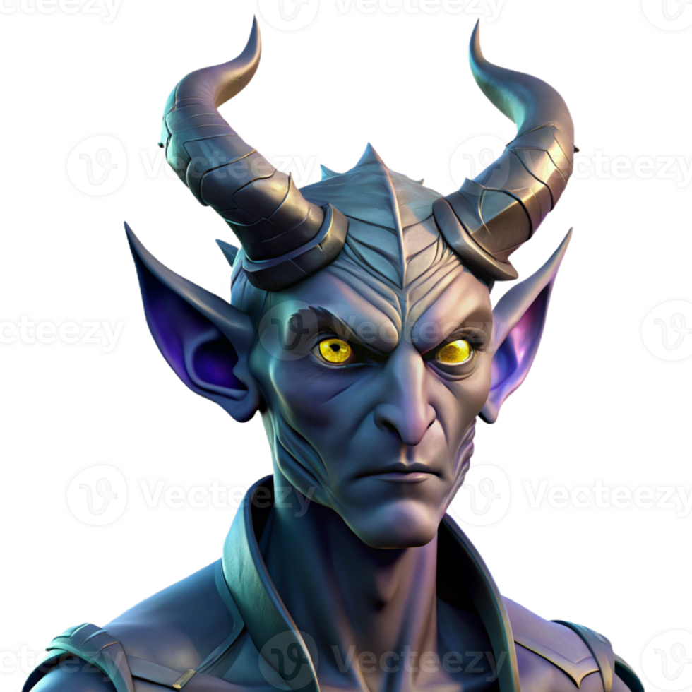 wonderful modern Portrait of a Mythical Creature with Glow authentic png